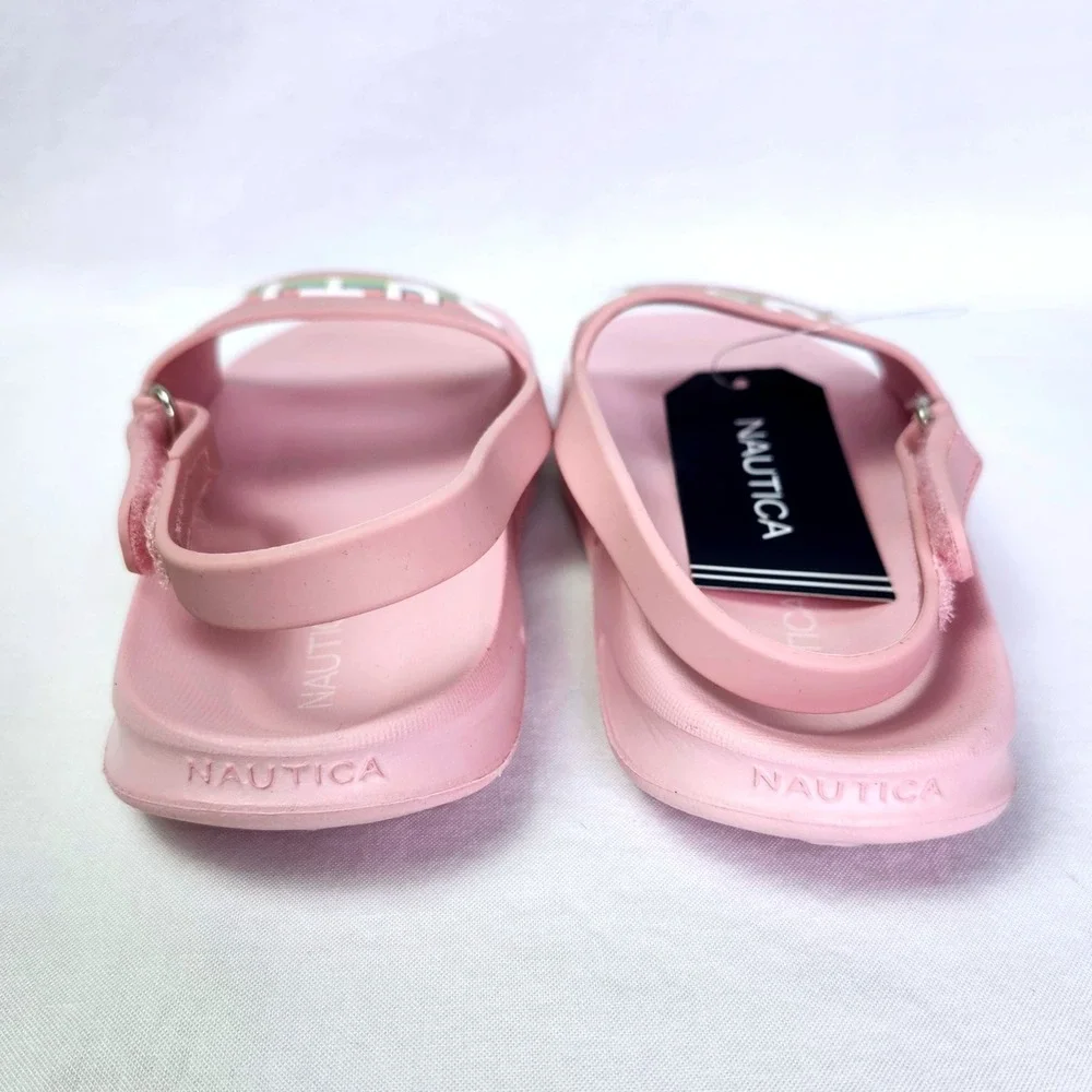 NEW NAUTICA DIAMONI TODDLER PRISM PINK RAINBOW SLINGBACK SANDALS LITTLE GIRLS 11
